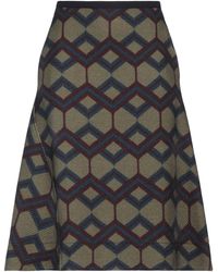 ODEEH - Military Midi Skirt Virgin Wool, Polyamide, Cotton - Lyst