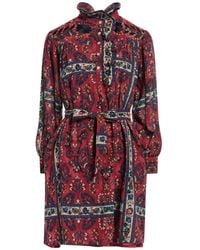 Antik Batik - Burgundy Mini Dress Cotton - Lyst