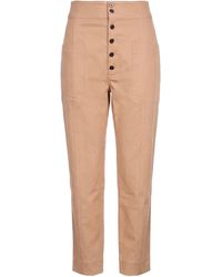 Plan C - Blush Pants Cotton, Elastane - Lyst