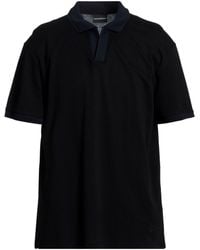 Emporio Armani - Midnight Polo Shirt Cotton - Lyst