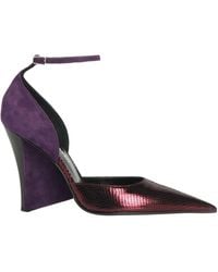 Lella Baldi - Burgundy Pumps Leather - Lyst