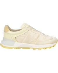 Maison Margiela - Cream Sneakers Leather, Textile Fibers - Lyst