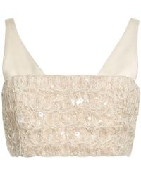 Brunello Cucinelli - Top Superkid Mohair, Polyamide, Silk, Linen, Polyester - Lyst