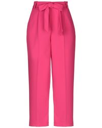 Soallure - Fuchsia Pants Polyester, Elastane - Lyst