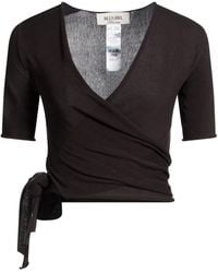 Blugirl Blumarine - Wrap Cardigans Cotton, Polyamide, Elastane - Lyst