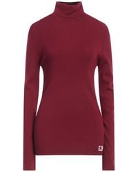 Burberry - Burgundy Turtleneck Wool, Polyester, Polyamide, Elastane - Lyst