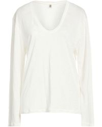 By Malene Birger - Ivory T-Shirt Lyocell, Linen - Lyst