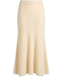 Twinset - Cream Midi Skirt Wool, Cashmere - Lyst