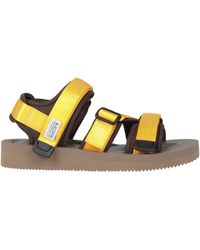 Barrier Island Palm Mens Flip Flops Beach Sandals Yellow UK Size 