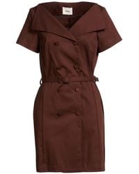 Dixie - Chocolate Mini Dress Cotton, Elastane - Lyst