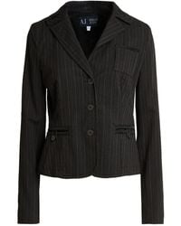 Armani Jeans - Charcoal Blazer Polyester, Viscose, Virgin Wool, Elastane - Lyst
