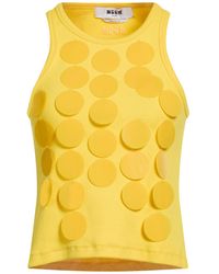MSGM - Tank Top Cotton, Elastane, Polyester - Lyst