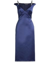 David Koma - Midi Dress Triacetate, Polyester - Lyst