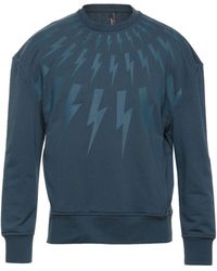 Herren Bekleidung Sport- und Fitnesskleidung Sweatshirts Neil Barrett Andere materialien sweatshirt in Blau für Herren Training 