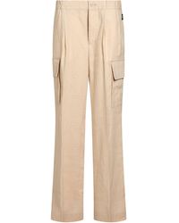 Hevò - Cream Pants Linen - Lyst