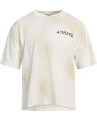 A PAPER KID - Ivory T-Shirt Cotton - Lyst