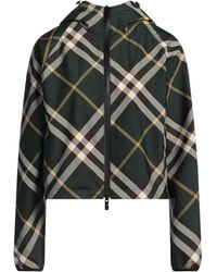Burberry - Check-Pattern Zip-Up Jacket - Lyst