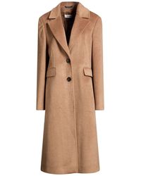 THELAND - Camel Coat Polyester, Acrylic, Wool - Lyst