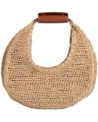 STAUD - Sand Handbag Natural Raffia, Textile Fibers - Lyst