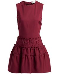 RED Valentino - Garnet Mini Dress Viscose, Polyamide, Elastane - Lyst