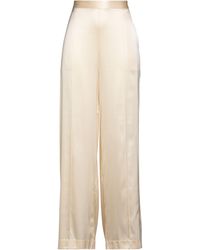 Roberto Collina - Cream Pants Silk, Elastane - Lyst