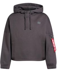 Alpha Industries - Charcoal Sweatshirt Cotton, Polyester - Lyst