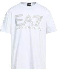 EA7 - T-Shirt Cotton, Elastane - Lyst