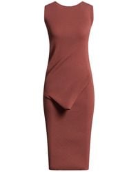 Rick Owens - Antique Rose Midi Dress Viscose, Polyester - Lyst