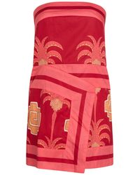 Johanna Ortiz - Mini Dress Cotton, Polyester - Lyst
