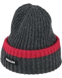 MSGM - Charcoal Hat Viscose, Wool, Polyamide, Cashmere - Lyst