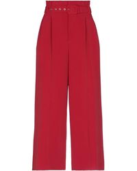 RED Valentino Wolle Wolle mantel in Rot Damen Bekleidung Hosen und Chinos Ausgestellte und Palazzo Hosen 