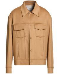 Ami Paris - Camel Jacket Wool, Silk - Lyst