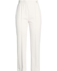 Agnona - Ivory Pants Cotton, Polyamide - Lyst