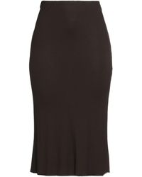 KHAITE - Dark Midi Skirt Viscose - Lyst