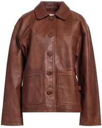 Alysi - Jacket Leather - Lyst