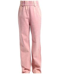Womens Clothing Trousers Miu Miu Wool And Cashmere Trousers in Pink Slacks and Chinos Wide-leg and palazzo trousers 