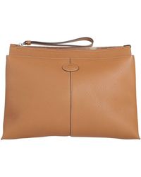 Tod's - Camel Clutch Leather - Lyst