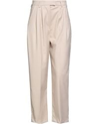 GAUDI - Cream Pants Polyester, Viscose, Elastane - Lyst
