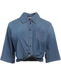 Please - Denim Shirt Cotton, Elastane - Lyst