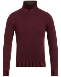 Heritage - Burgundy Turtleneck Wool, Cashmere - Lyst