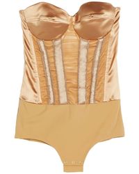 Elisabetta Franchi - Sand Bodysuit Acetate, Polyamide, Elastane - Lyst