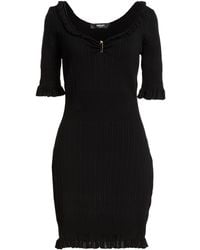 Versace - Mini Dress Virgin Wool, Viscose, Polyamide, Elastane - Lyst