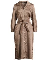 Marella - Sand Midi Dress Polyester - Lyst