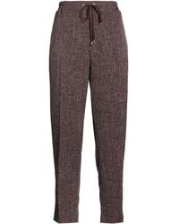Oltre - Burgundy Pants Polyester, Viscose, Elastane - Lyst