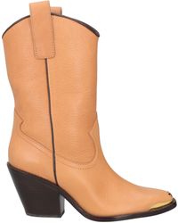Tory Burch - Camel Ankle Boots Leather - Lyst