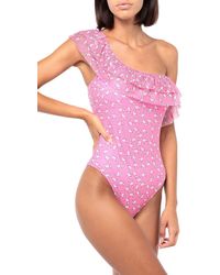 Agogoa One-piece Swimsuit - Pink