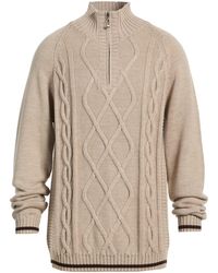 Alpha Studio - Taupe Turtleneck Wool - Lyst