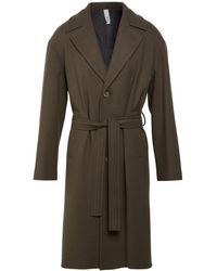 Hevò - Khaki Coat Virgin Wool, Polyamide - Lyst
