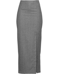 Hebe Studio - Lead Maxi Skirt Wool, Polyester, Viscose, Polyamide, Elastane - Lyst