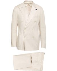 Lardini - Ivory Suit Linen, Viscose, Elastane - Lyst